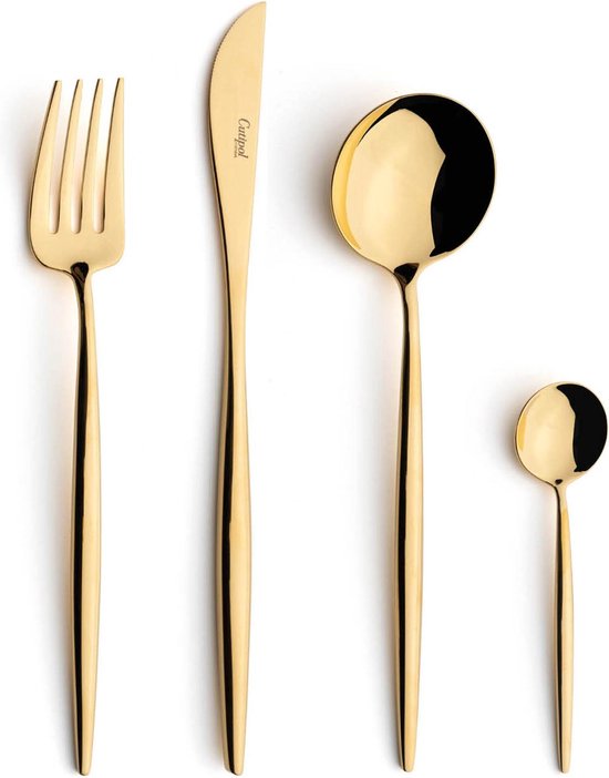 Cutipol Moon bestekset 24-delig goud
