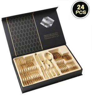 D&A bestekset 6 persoons goud
