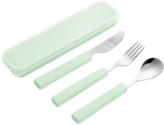 Dailygoods - 3-delige kinderbestekset - groen