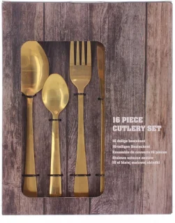 Dailygoods bestekset 16-delig 4 persoons goud
