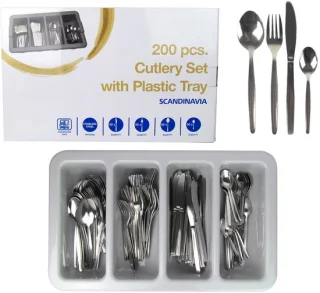 Dailygoods bestekset 200-delig incl. bestekbak