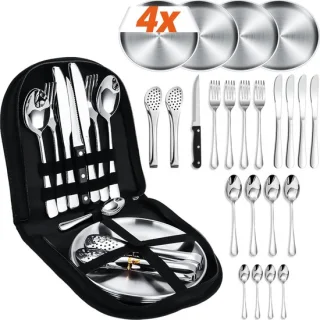 Dailygoods bestekset 23-delig campingservies