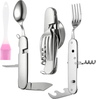 Dailygoods bestekset 6-in-1 – kampeerbestek