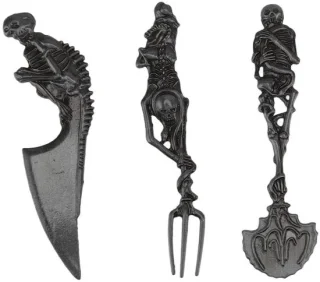 Dailygoods bestekset Halloween thema skelet ontwerp 3-delig