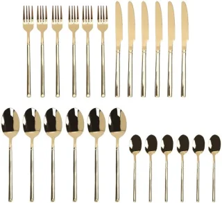 Dailygoods bestekset roestvrij staal 24-delig 12 persoons