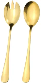 Dailygoods saladebestek goud 2x serveerset