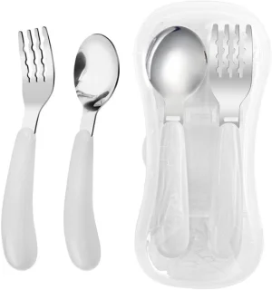 Dailygoods VANRA 2 stuks peuter vork en lepel set