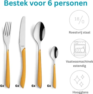 DailySupplies Bestekset 24-Delig 6 Persoons