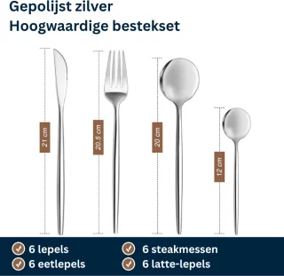 DailySupplies Bestekset 24-delig voor 6 personen