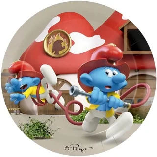 De Smurfen bordjes 23 cm (8 stuks)