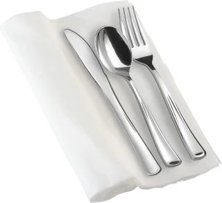 Decorline 40-delig herbruikbaar zilver plastic bestekset voor 10 personen