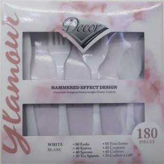 Decorline Bestekset Glamour Collection Wit 180-delig