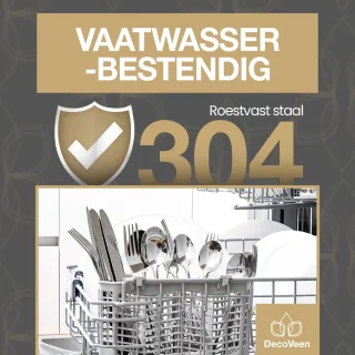 DecoVeen 36-delig Bestekset Zilver 6 Persoons RVS