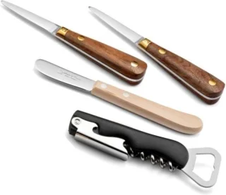 Déglon Oesterproeverij Set 4-delig met Houten Handvatten