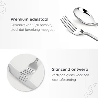 Deleca Amara 24-delig Bestekset 6 Persoons Zilver RVS