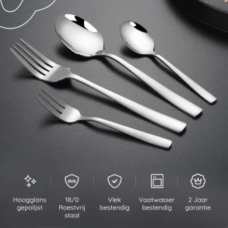 Deleca Bestekset Essential 36-delig 6 Persoons Glanzend Zilver