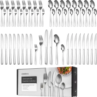 Deleca Bestekset Essential 48-delig 8 Persoons Glanzend Zilver