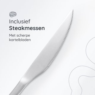 Deleca Bestekset Essential 48-delig 8 Persoons Glanzend Zilver