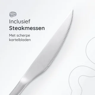 Deleca Bestekset Essential 48-delig 8 Persoons Glanzend Zilver