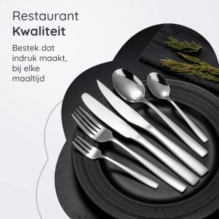Deleca Bestekset Essential 48-delig 8 Persoons Glanzend Zilver