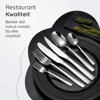 Deleca Bestekset Essential 48-delig 8 Persoons Glanzend Zilver