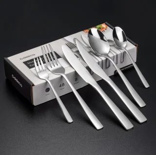 Deleca Bestekset Essential 48-delig 8 Persoons Glanzend Zilver