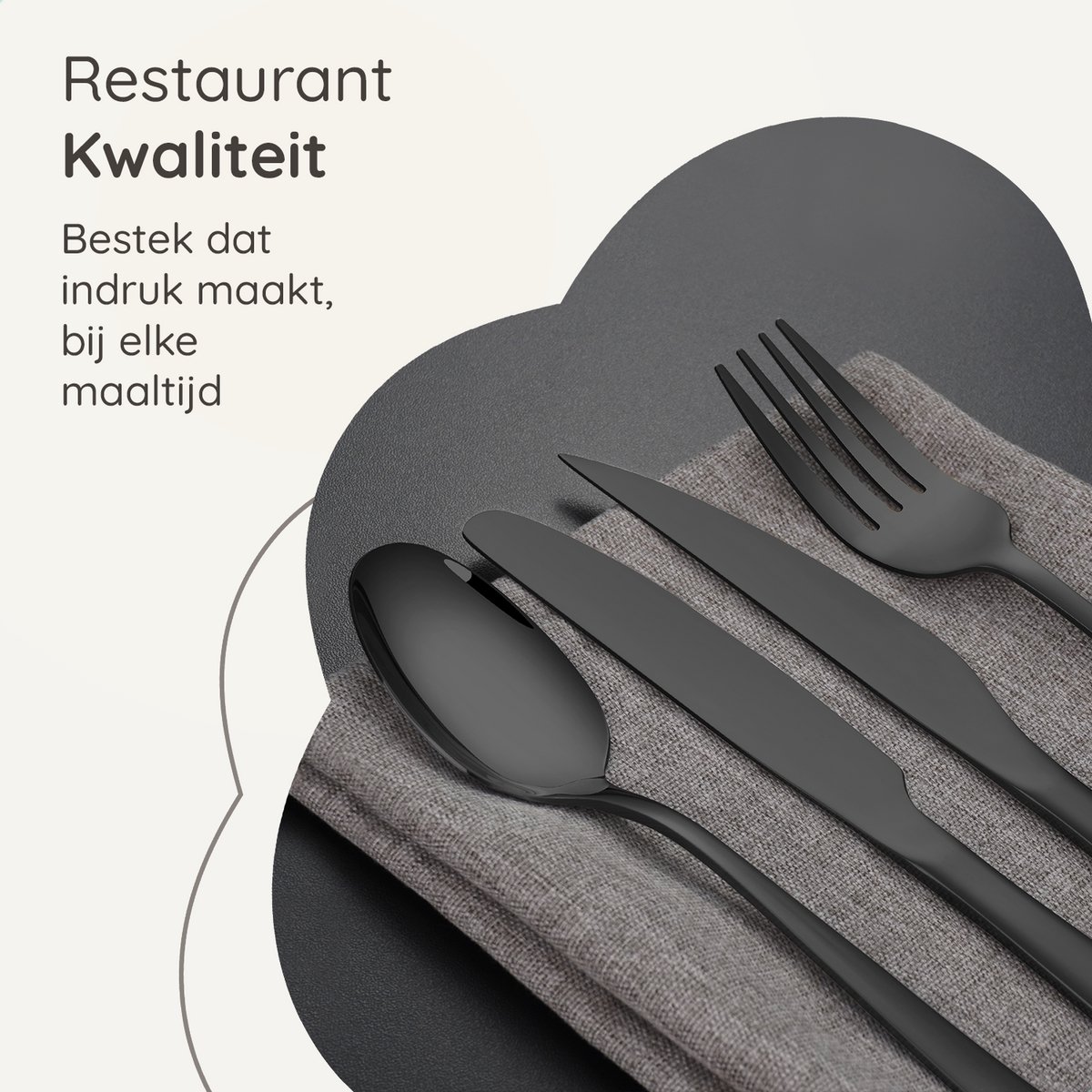 Deleca Bestekset Essential 48-delig zwart edelstaal 8 persoons