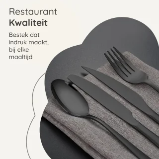Deleca Bestekset Essential 48-delig zwart edelstaal 8 persoons