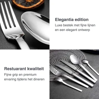 Deleca Elegantia 6-persoons bestekset edelstaal zilver