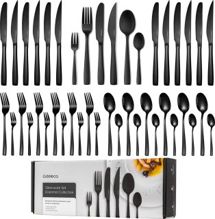 Deleca Essential 36-delig Bestekset 6 Persoons Zwart/Edelstaal