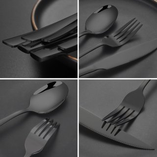 Deleca Essential 36-delig Bestekset 6 Persoons Zwart/Edelstaal
