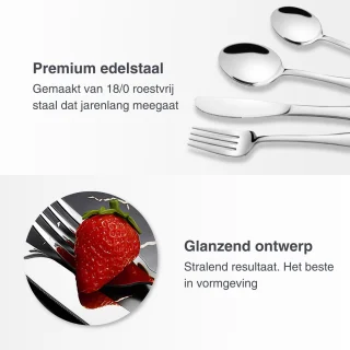 Deleca Harmony Bestekset 24-delig Zilver Edelstaal