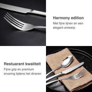 Deleca Harmony Bestekset 24-delig Zilver Edelstaal