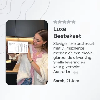 Deleca Serena 24-Delige Bestekset 6 Persoons Edelstaal Zilver