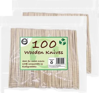 DID Houten wegwerpmessen 200 stuks
