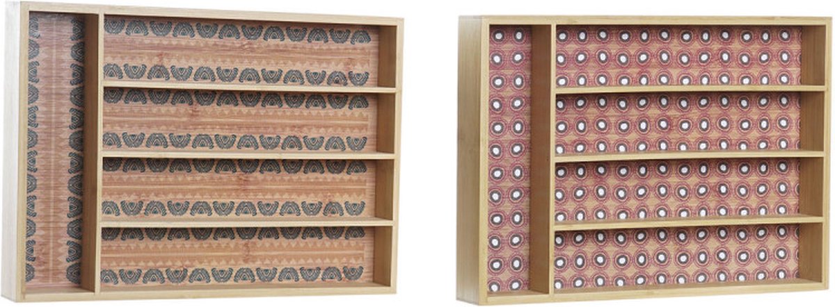 De DKD Home Decor Bestekorganizer Bamboe 2 Stuks in één oogopslag
