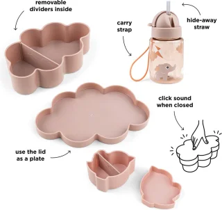 Done By Deer Playground Lunchset Powder