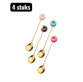 Donutstijlen Bestekset 4-delig, Goud