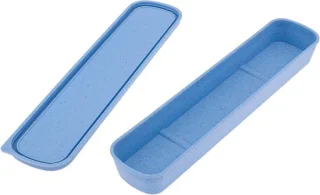 Draagbare bestekdoos (blauw)