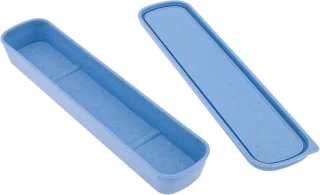 Draagbare bestekdoos voor bestekset (blauw)