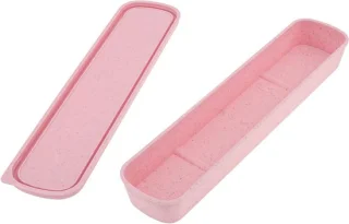 Draagbare bestekdoos voor reizen (roze)