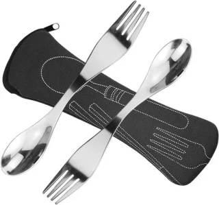 Draagbare rvs sporks set