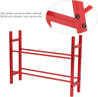 Dubbellaags bandenopslagplank aluminium voor SCX10 90046 D90 rood