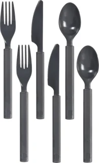 Duni Bestekset kunststof 24-delig donkergrijs