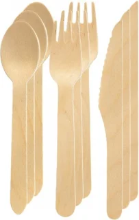 Duni Houten Wegwerpbestek 150 stuks 16 cm