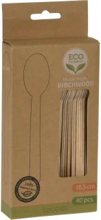 Eco Friendly Houten Bestekset 40 Personen 16cm