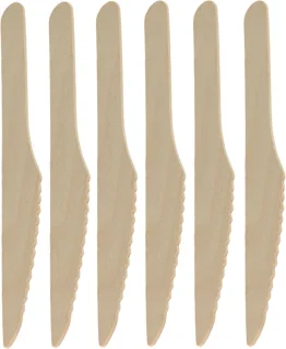 Eco houten bestek set 80-delig mes lepel vork