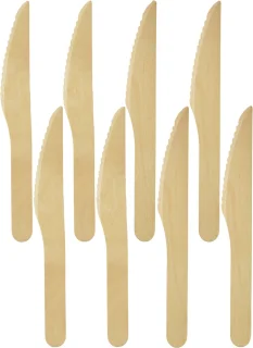 ECO Wegwerp Houten Messen 8 stuks