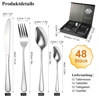 Eigenmerk 48-delige RVS bestekset