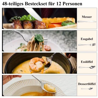 Eigenmerk 48-delige RVS bestekset
